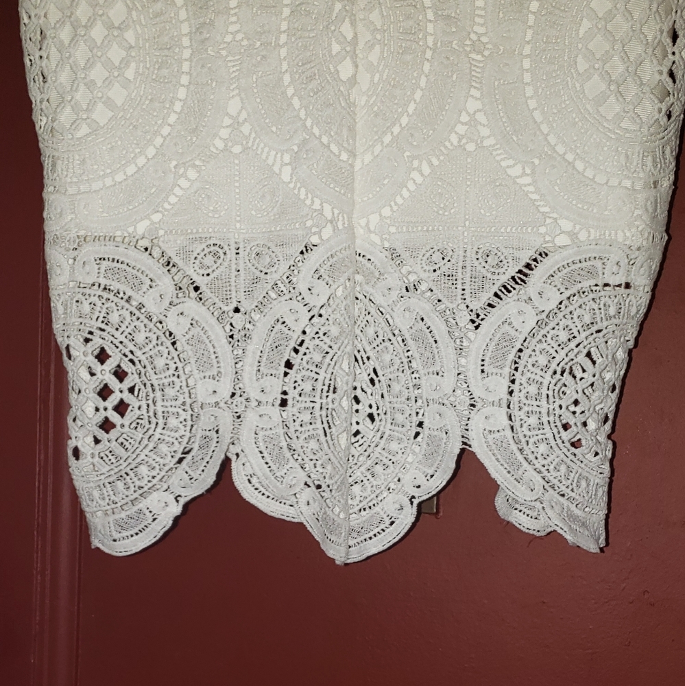 BWCLOSET EMBROIDERY  STRETCH WHITE SHIRT - Picture 6 of 8